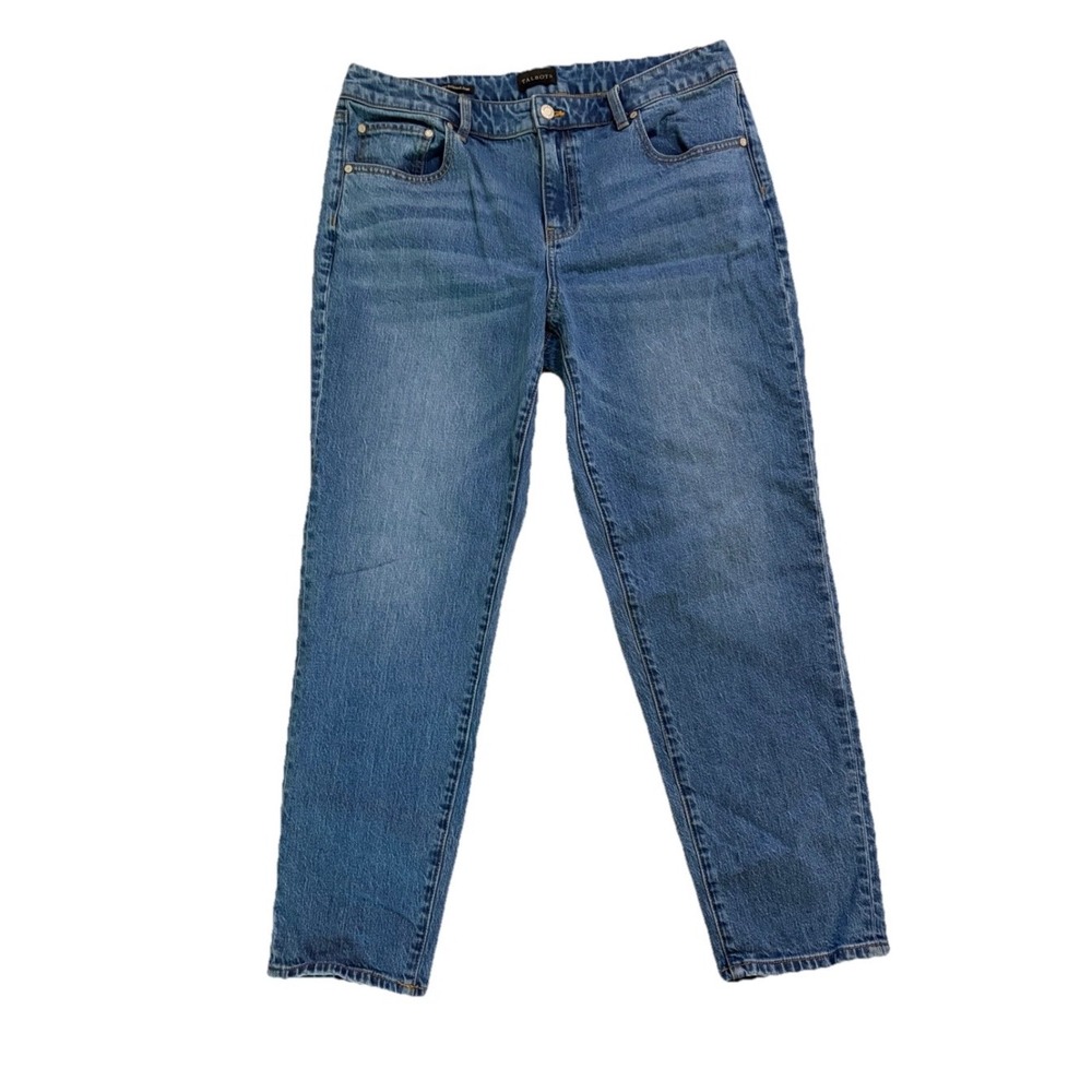 Talbots Everyday Relaxed Jeans Sz 10 (33x27) Bristol Wash Straight Leg KH5741